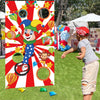 TONIFUL Carnival Toss Game Banner with 4 Bean Bags 6 Holes for Party  Indoor Outdoor Activities tossing Carnival Theme Party Boys Kids Teens mature-themeds Birthday