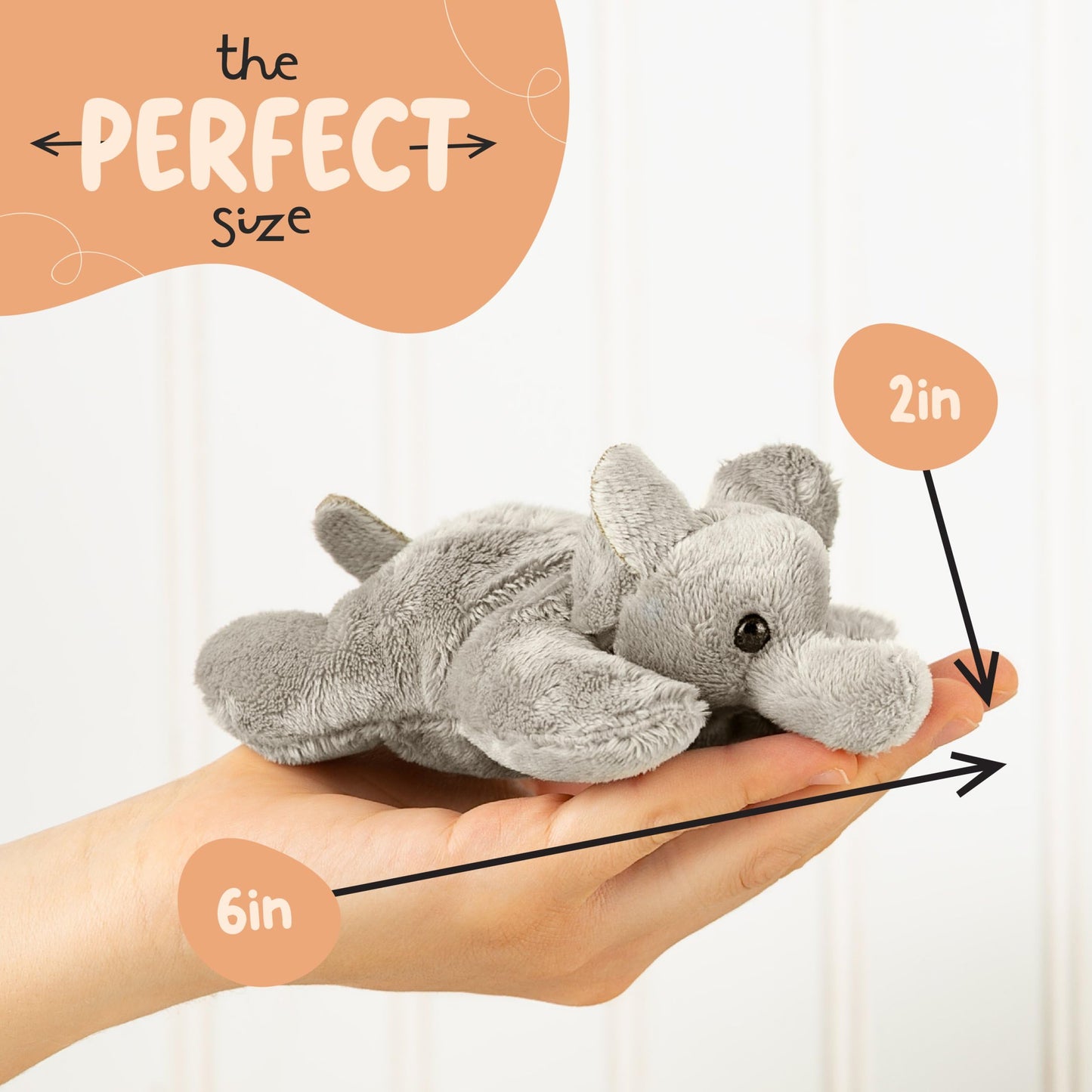 Forest & Twelfth Stuffed Elephant, Single Mini Stuffed Animal Plush Toy For Kids, Safari Party Favors And Goody Bags, Classroom Treasure Box Prizes, Stocking Stuffers (Elephant)