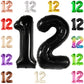 Katchon, Giant Black 12 Balloon Number - 40 Inch | 12 Birthday Balloon, 12 Birthday Decorations Boy | Black Number 12 Balloon For Birthdays | Happy 12Th Birthday Decorations Boy | 12Th Birthday Party