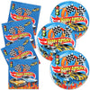 40Pcs Hot Cars Plates and Napkins Hot Cars Party Favors Hot Cars Birthday Party Decorations for Boys Race Car Birthday Party Dec