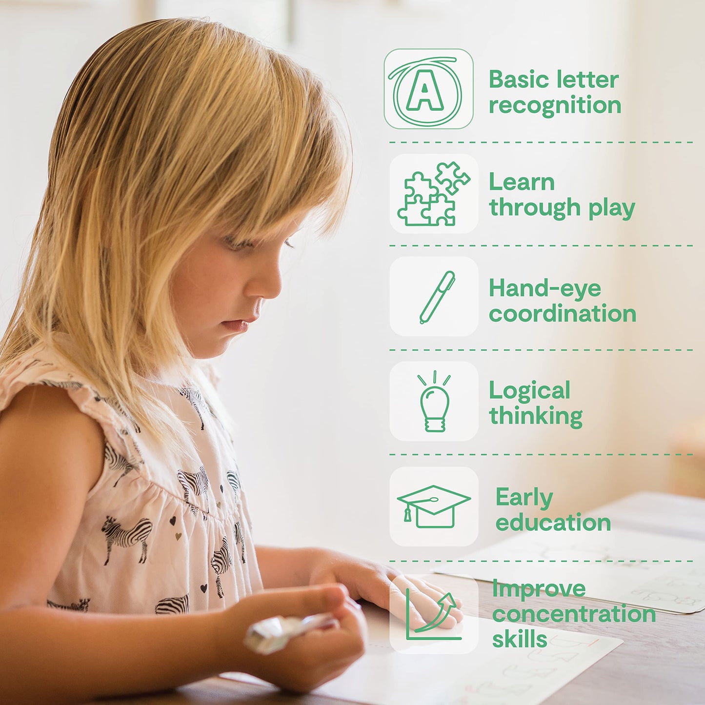 Drawing With Alphabet Learning Letters Tracing Abc Handwriting Toys Set Educational Game Birthday Gift For Preschool Activities Girl Boy 3-6 Years Old Kids