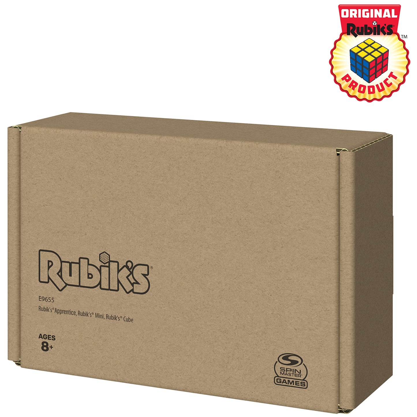 Rubik's Cube 3x3 & 2x2 Mini Apprentice Bundle - Twisting Fidget Toy, Plastic, 3-Pack - Amazon Exclusive for Ages 8 & Up
