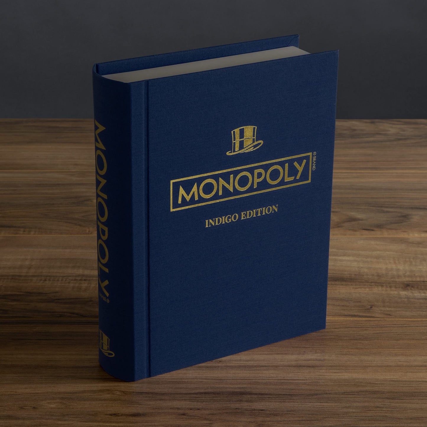 WS Game Company Monopoly & Scrabble Indigo Bookshelf Game Collection - Linen, Model 41435
