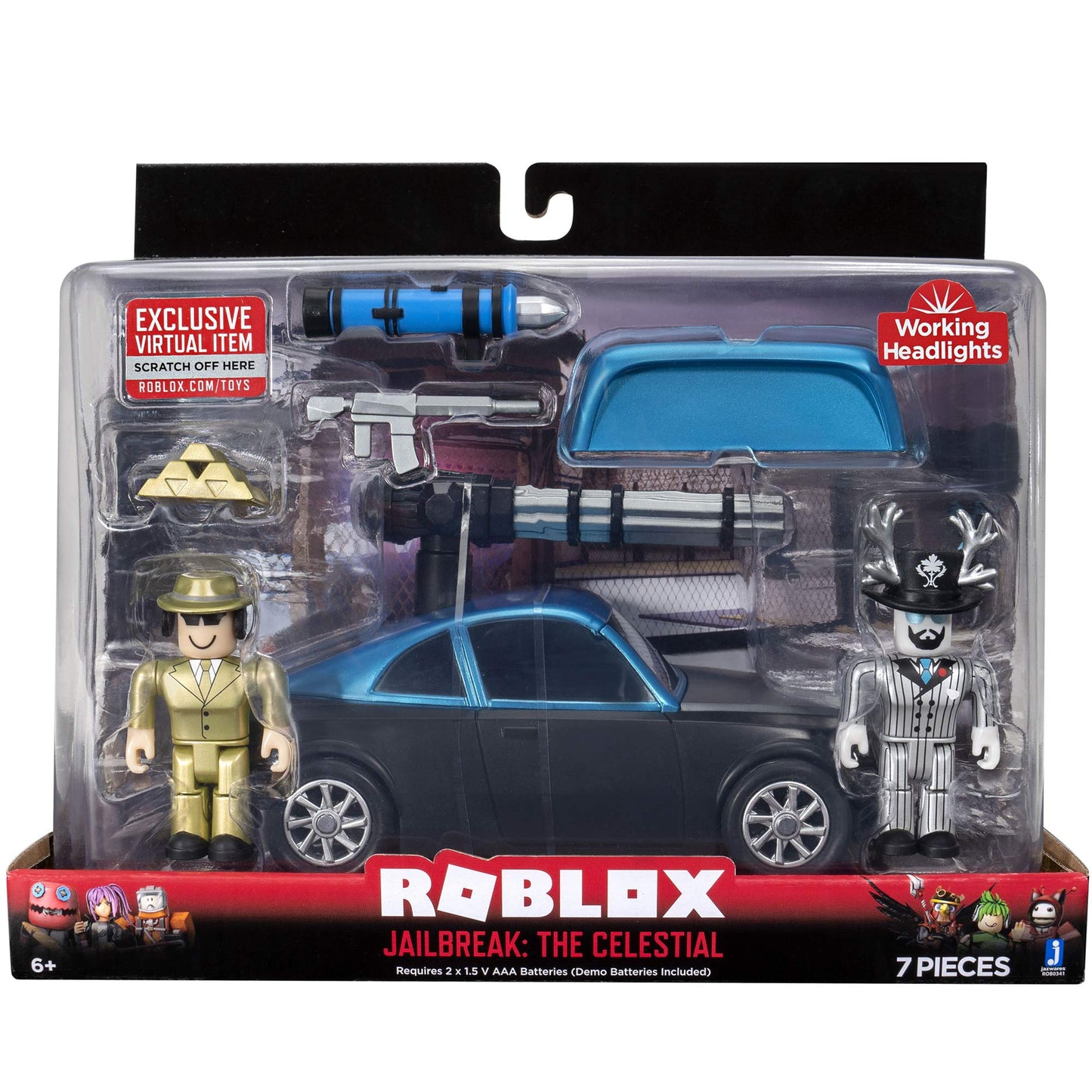 Roblox Action Collection Jailbreak Celestial Deluxe Vehicle - Multicolor, Plastic, Model 888 ROB0341, Includes Exclusive Virtual Item