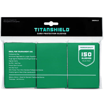 Titanshield Premium Emerald 150 Sleeves Standard Size Board Game Trading Card Sleeves Deck Protector For Magic The Gathering Mtg