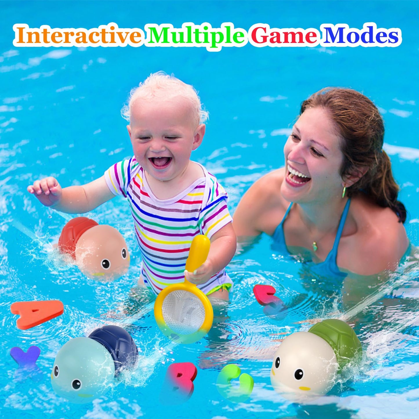 Bath Toys Kids Age 1-3 - Foam Bath Letters And Numbers Abc Alphabet Learning Toys Bathtub Toys Toddlers 2-4 Water Pool Shower Tu
