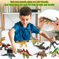 OuMuaMua Dinosaur Toys Set - 12 Realistic Plastic Figures (T-Rex, Stegosaurus) - 6-7 Inch Size - Gray - Model THD002