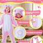Canasour Pig Onesie Kids Halloween Cosplay Costume Girls One Piece Pjs Anime Unisex Hoodie Pajamas Pink For 4T Boys Party Pyjama