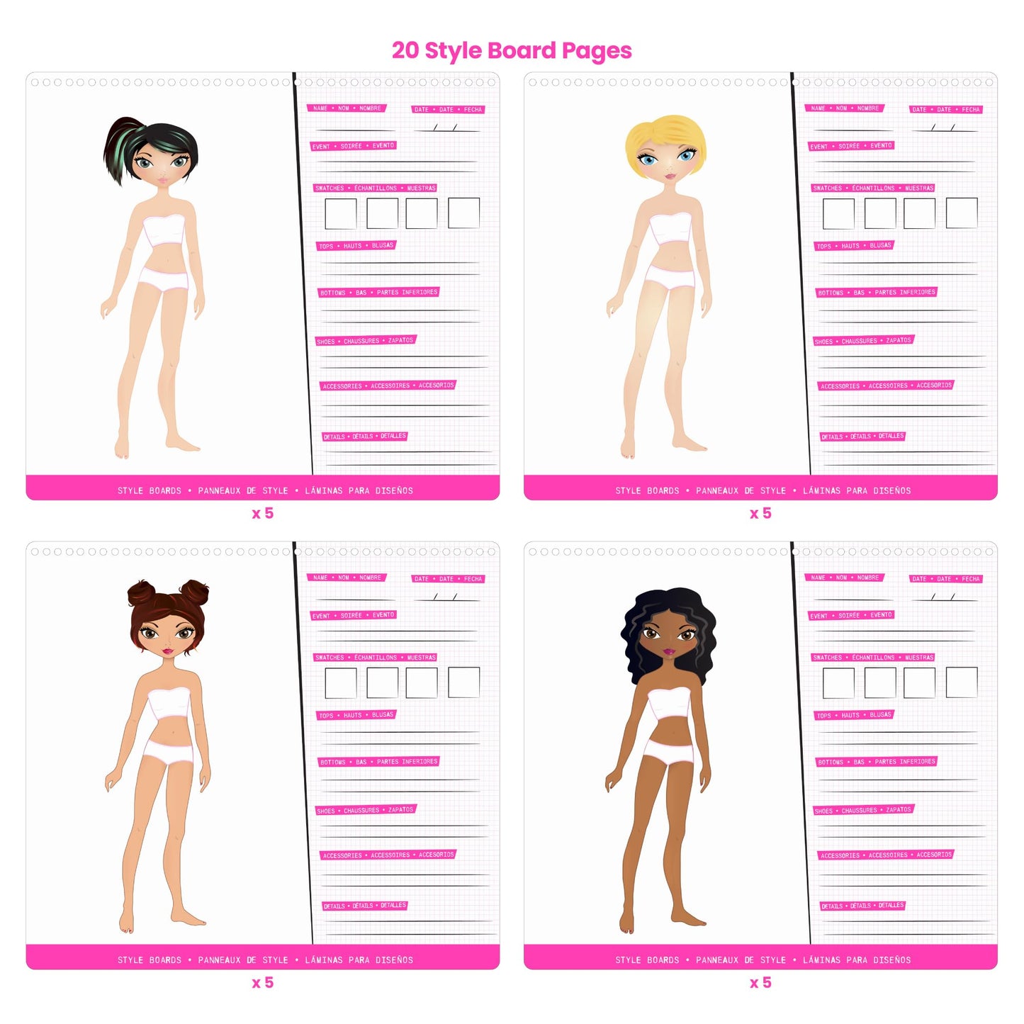 Fashion Angels Designer Kit - Fashion Activity Book with 700+ Stickers for Girls Ages 6+ - Perfect Road Trip Essentials