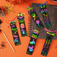 JUNEBRUSHS 30Pcs Halloween Scratch Bookmarks, Rainbow Magic Scratch Paper Art Pumpkin Bat Spider DIY Crafts Kit for School Class