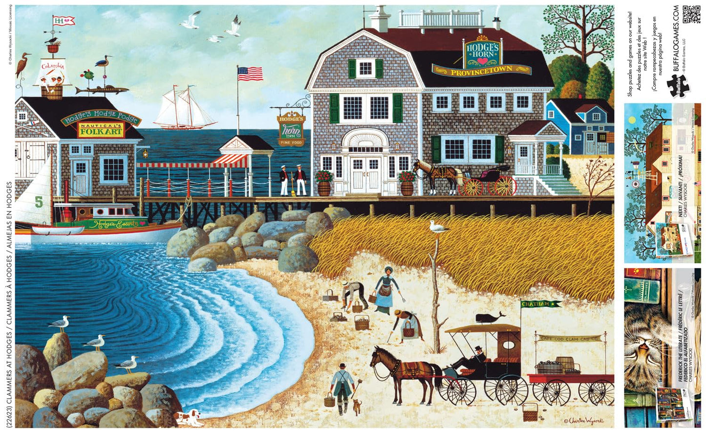 Buffalo Games - Charles Wysocki - Clammers At Hodges - 300 Piece Jigsaw Puzzle For Adults Challenging Puzzle Perfect For Game Nights - Finished Size Is 21.25 X 15.00