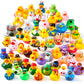 Joyin 240 Pcs Rubber Ducks, Random Assortment Ducks Bulk With Mesh Carry Bag, Mini Rubber Duckies For Baby Bath Toys, Kids Toddl