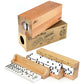 Domino Game Set Of 28 | Professional Double 6S | Multi-Use Box | Trays To Stand Tiles | By Adesign+ (Wood & Cardboard)
