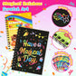 LovesTown 24 Pack Rainbow Scratch Party Favors for Kids: Scratch Art Notebook Students Classroom Prizes Gifts Bulk for Girls Boy