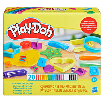 Play-Doh Numbers And Shapes Playset With 17 Tools & 20 Compound Sticks, Kids Arts & Crafts, Preschool Toys, Easter Gifts For Girls & Boys, Ages 3+