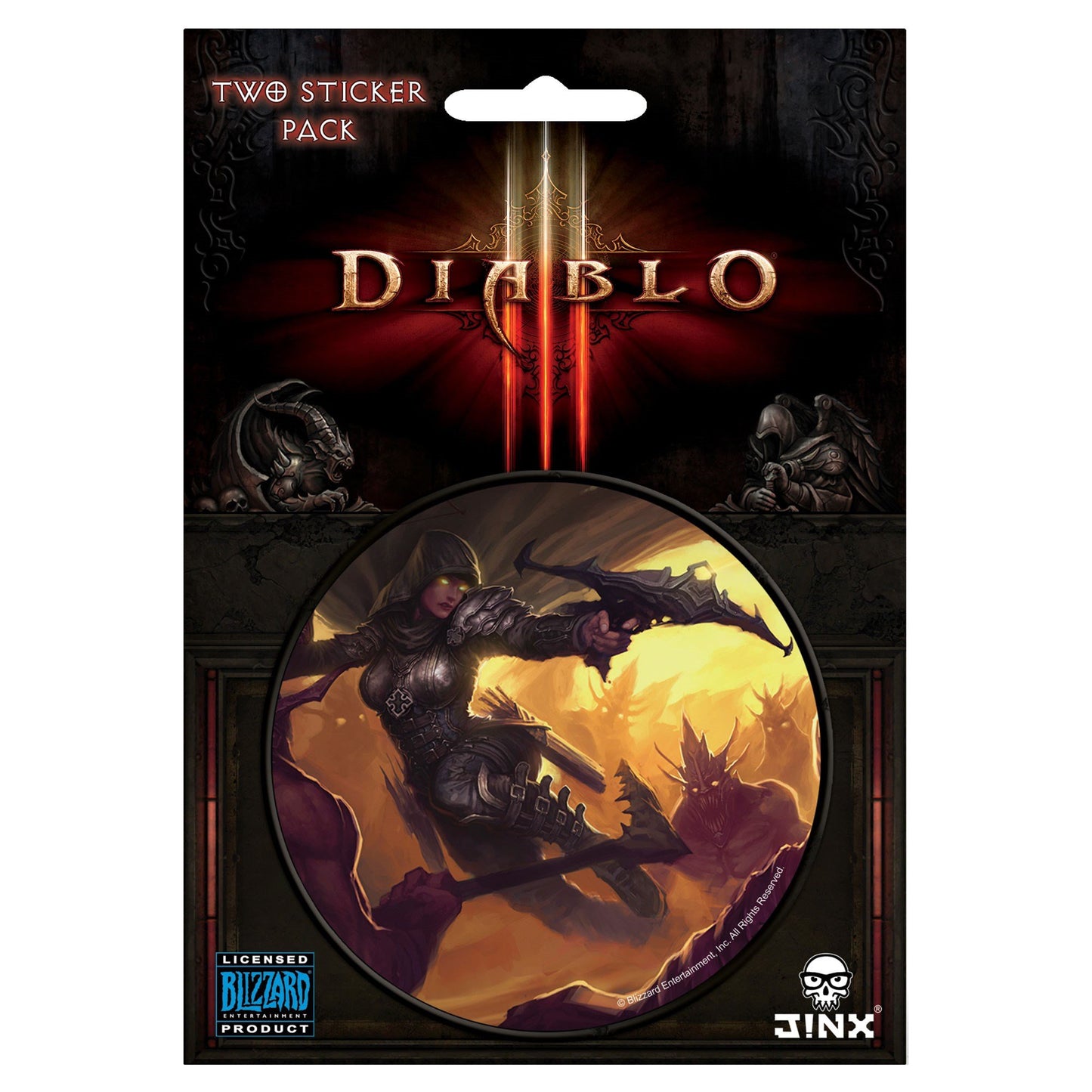 JINX Diablo III Demon Hunter Class Sticker, Multi-Colored, 3