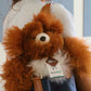 AlpacaNext Soft and Cuddly Baby Alpaca Teddy Bear - 18 inch. enhanced Alpaca Stuffed Animal Handmade on Genuine Alpaka Fur. Cute Bear (18 inches  Brown & White)