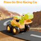 iPlay, iLearn Dinosaur Truck Toys for Toddlers, Boys Dino Press Go Racing Cars, Kids Construction Sandbox Vehicles Playset, Baby