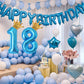 40 Inch Light Blue Number 1 And Mini Crown Balloon For 1St Birthday Party Decorations, Light Blue Birthday Party Balloons Decora