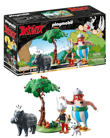 Playmobil Asterix 71160 Wild Boar Hunting, With Tilting Tree, Toy For Children Ages 5+