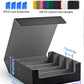 Uaono Card Storage Box For Trading Cards, 2400+ Mtg Commander Deck Box With 24Pcs Colorful Divider, Card Case Fits For Magic Tcg Ptcg Game Cards(Black&Gray)