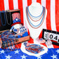 100 PCS Blue Bead Necklace, Blue Mardi Gras Christmas Oval Beads, 30.5'' 4th of July Patriotic Beads Necklaces, Parade Throw Acc