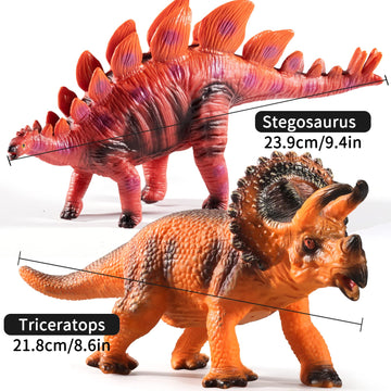 Temi 7 Piece Jumbo Dinosaur Toys For Kids 3-5, Large Soft Dinosaur Toys For Dinosaur Lovers, Dinosaur Toys For Boys Kids Toddler