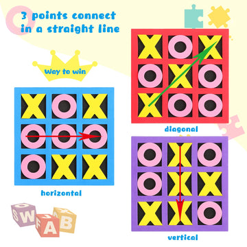 Tic Tac Toe - (Pack Of 36) Foam Tic-Tac-Toe Mini Board Game For Kids - For Birthday Party Favors, Goody Bag Fillers, End Of Year