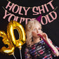Holy Shit You'Re Old Banner Rose Gold Glitter For 30Th 40Th 50H 60Th 70Th 80Th 90Th Funny Birthday Banner Sign Bunting Party Decor Photo Booth Props (Rose Gold)
