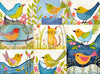 Cross & Glory - Cat In The Bird'S Nest - 1000 Piece Jigsaw Puzzle | Whimsical Birds & Cat Collage | Satin Finish