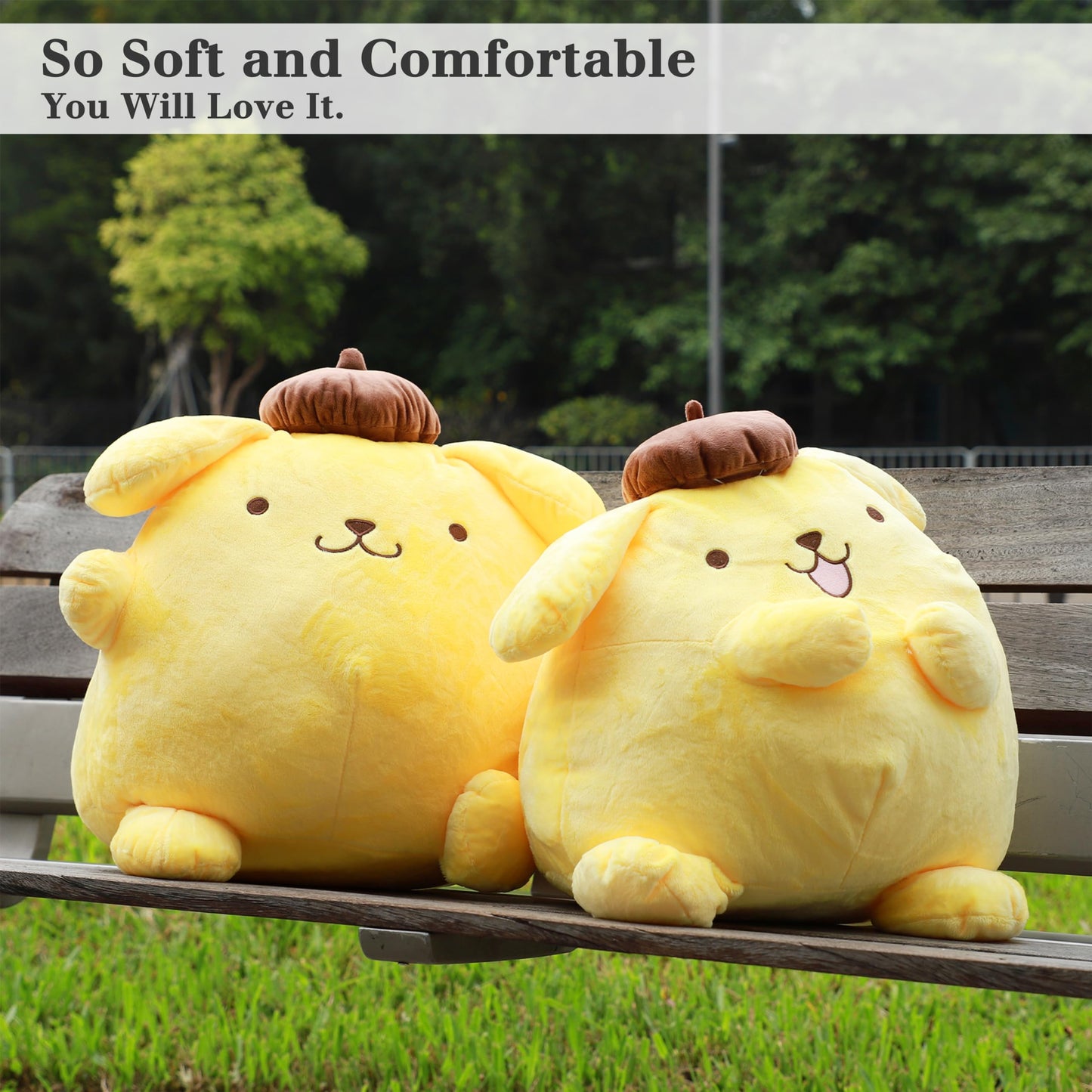 Juju Pompompurin Plush (20 In) - Cute Kawaii Stuff - Kawaii Accessories Pompompurin Stuff - Pompompurin Accessories Cute Accesso