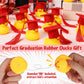 Jerify 48 Pcs Graduation Rubber Ducks with Grad Cap 2025 Diploma Grad Rubber Duck Graduation Party Bath Pool with Storage Bag fo