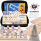 Mexican Train Dominoes Set With 8 Wooden Racks, Upgraded Double 12 Dominos Set For Kids, Adults Travel Mexican Train Set With 91