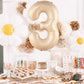 Katchon, Giant, Number 3 Balloon Caramel - 40 Inch | Number Three Balloon, 3Rd Birthday Party Decorations | 3Rd Birthday Balloon, 3Rd Birthday Decorations For Girls | 3 Year Old Birthday Decorations