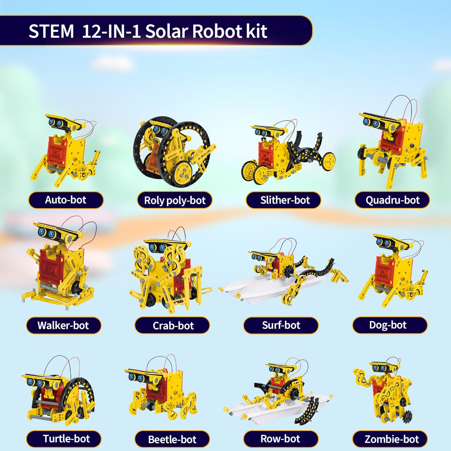 Solar Robot Toys For Kids Ages 8-12, 12-In-1 Stem Projects Science Kits For 8-13 9 10 11 Year Old Teen Boys Girls, 190Pcs Diy Building Experiment Education Sets, Christmas Birthday Gifts Ideas.