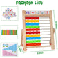 Woodmam Wooden Abacus For Kids Math, Educational Counting Toy With Counting Sticks And Number Alphabet Cards, Preschool Learning Toys Gift For Boys Girls Age 3+ Years Old