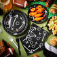 Umigy 96 Pcs Football Plates and Napkins Forks Sets Football Birthday Party Supplies for 24 Guests Black White Football Party Ta