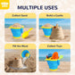 TOY Life Collapsible Beach Toys for Kids Ages 8-12 with 3 Seashell Bags, Sand Toys for Kids Ages 4-8, Toddler Beach Toys, Collap