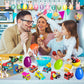 Atiger 18 Pcs Easter Egg Fillers With Toys Inside, Easter Basket Stuffers Filled Pull Back Engineering Vehicles Plastic Eggs Par