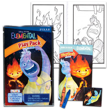 Elemental Mini Party Favors Set for Kids - Bundle With 24 Grab n Go Play Packs, Coloring Pages, Stickers, More (Birthday Party S