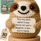 Daughter in Law Gifts - Handmade Crochet Sloth with 30 Cute and Uplifting Signs - Funny Present Ideas from Bonus Father or Mothe