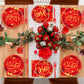 96 Pcs Valentine'S Day Plates Napkins Valentines Day Party Decorations Paper Plate Supplies Red And Gold Dinner Dessert Tablewar