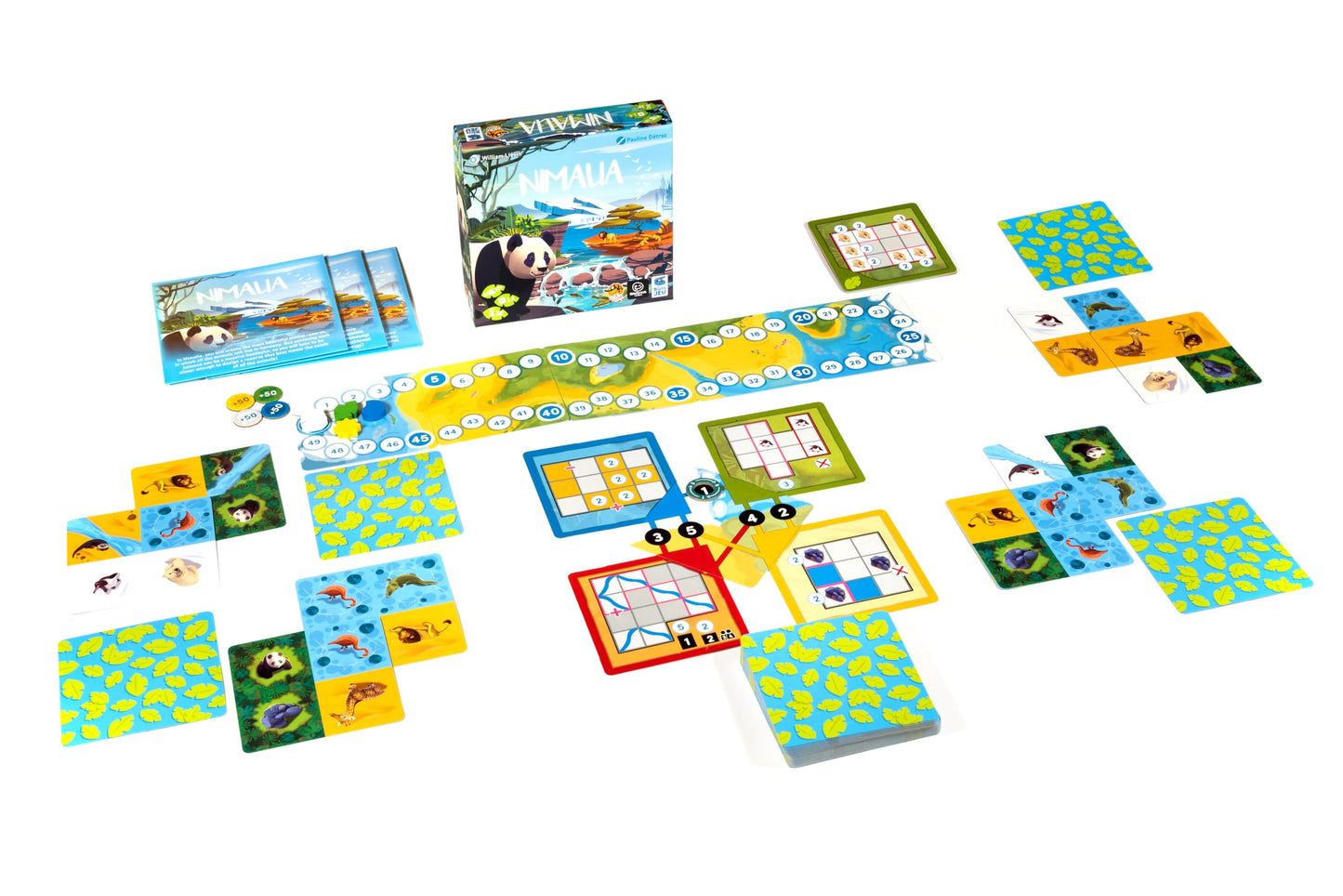 Nimalia Board Game - Design Your Animal Sanctuary And Compete For Victory! Fun Strategy Game For Kids And Adults, Ages 10+, 2-4 Players, 25-30 Minute Playtime, Made By Lucky Duck Games