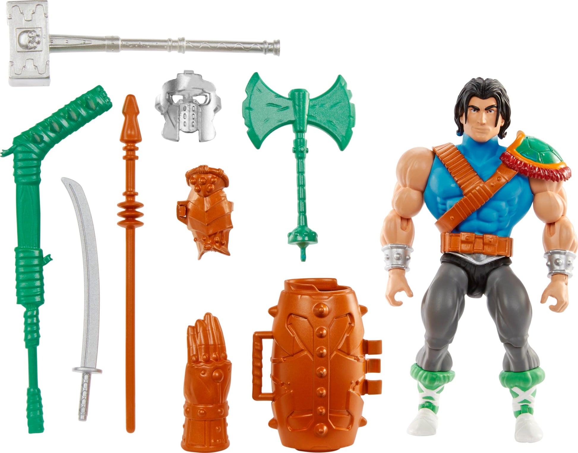 Masters of the Universe Mattel Origins Turtles of Grayskull Action Figure & Accessories  Casey Jones Collectible Toy with 16 Joints  TMNT & Motu Crossover