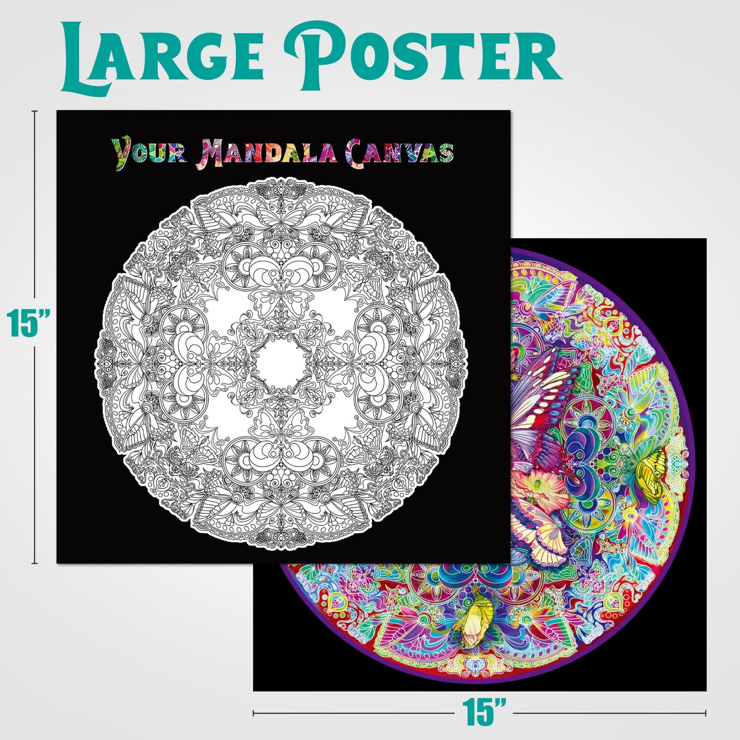 Antelope - 1000 Piece Mandala Puzzle For Adults, Mandala Morphe Jigsaw Puzzles 1000 Pieces,1000 Piece Round Puzzles, Butterfly Puzzles, High Resolution, Matte Finish, Smooth Edging, No Dust