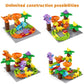 Kid Marble Run Building Blocks Dinosaur, Montessori Learning Stem Toy Bricks Maze Puzzle Set Race Track Compatible With Major Brands For Age 3 4 5 6 7 8+ Boys Girls Gift 67Pcs