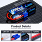 Zeee 2S Lipo Battery 7.4V 5200mAh 80C Hard Case Battery with EC5 Plug Compatible with 1/8 1/10 RC Vehicles Car Slash RC Buggy Tr