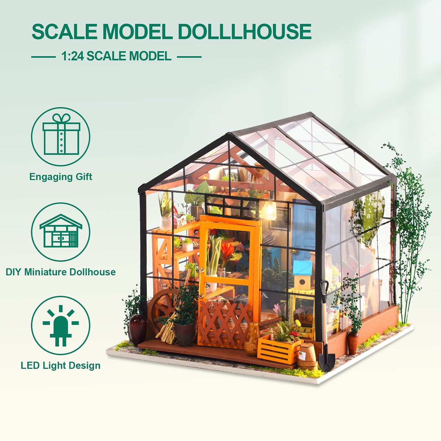 Rowood Miniature House Kit, Tiny House Kits To Build To Live In, Diy Mini Dollhouse Model Kits For Adults, Crafts For Adults Teen Gifts On Birthday Christmas - Cathy'S Flower House
