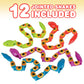 Artcreativity 15 Inches Wacky Wiggly Jointed Snake - Set Of 12, Long Plastic Snakes Toys - Great Party Favor - Fidget Toy For Kids, Gift Idea For Boys And Girls, Carnival Prize - Sensory Toy