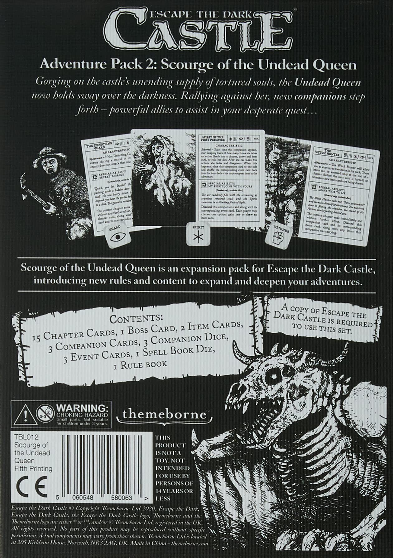 Themeborne Escape The Dark Castle Board Game Scourge Of The Undead Queen Adventure Pack 2 - Face New Horrors! Cooperative Strate